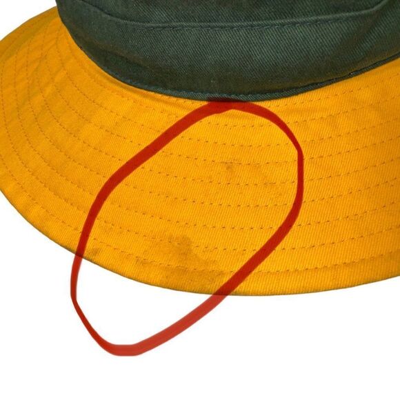 Vintage 90's Green Bay Packers Bucket Hat Green / Yellow XL-XXL - Picture 8 of 8